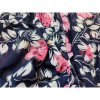 Duża sukienka plażowa - eleganckie PAREO XXL szyfon różowe kwiaty