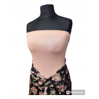 Krótki top damski plażowy Bluzka bez ramiączek - brzoskwinia