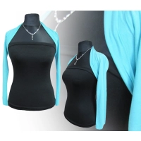 Bolerko narzutka z długim rękawem