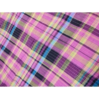 Tkanina bawełniana KRATKA ze srebrną niteczką KUPON 2,75x1,50