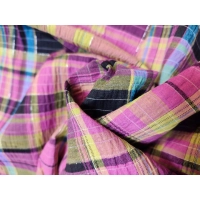 Tkanina bawełniana KRATKA ze srebrną niteczką KUPON 2,75x1,50