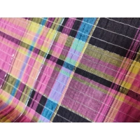 Tkanina bawełniana KRATKA ze srebrną niteczką KUPON 2,75x1,50