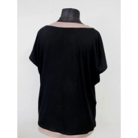 Bluzka Alison z dłuższym tyłem i brokatowym wykończeniem