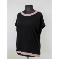 Bluzka Alison z dłuższym tyłem i brokatowym wykończeniem