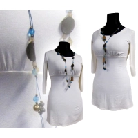 Tunika Betty trapezowa do leginsów XXL ecru