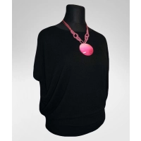 Bluzka Sonia w luźnym stylu oversize krótki rękaw - czarna