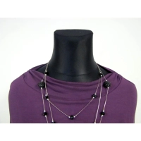 Bluzka Nicole kimono XXL z drapowanym dekoltem - śliwkowa