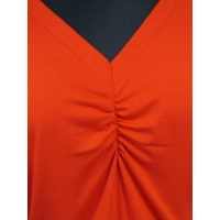 Bluzka Marika - maxi kimono z dekoltem i marszczeniem