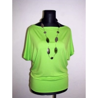 Bluzka Shade z krótkim rękawem typu kimono - limonka