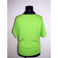 Bluzka Shade z krótkim rękawem typu kimono - limonka