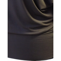 Bluzka Shade maxi kimono dekolt łódka - ciemny brąz