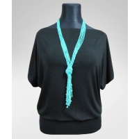 Bluzka Shade maxi kimono dekolt łódka - kolor czarny