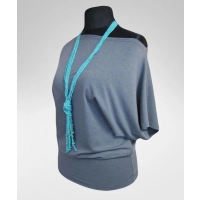 Bluzka Shade z krótkim rękawem typu kimono - szary melanż