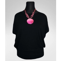 Bluzka Sonia w luźnym stylu oversize krótki rękaw - czarna