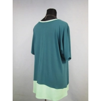 Tunika Cleo XXL rozkloszowana zielono/ miętowa