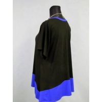 Tunika Cleo rozkloszowana czarno/ chabrowa