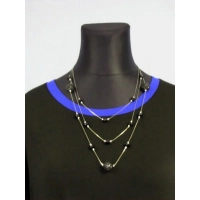 Tunika Cleo rozkloszowana czarno/ chabrowa