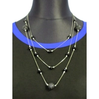 Tunika Cleo rozkloszowana czarno/ chabrowa