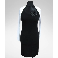 Sukienka ołówkowa - czarna princeska bez rękawów