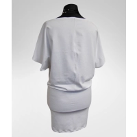 Sukienka Dajana z krótkim rękawem kimono - biała