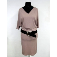 Sukienka Gaja wieczorowa z dekoltem - błyszcząca brokatem