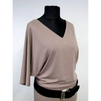 Sukienka Gaja wieczorowa z dekoltem - błyszcząca brokatem