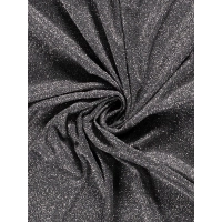 Elastyczna dzianina Jersey Brokat na sukienki - ciemne srebro