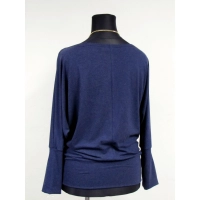 Bluzka Abba sweter kimono ze ściągaczami - ciemny niebieski