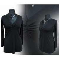 Tunika Miranda z dekoltem w szpic i marszczeniami