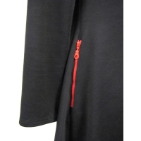 Sukienka z kieszeniami z czerwonymi zamkami