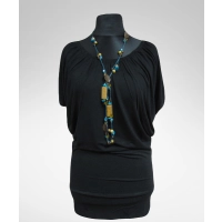 Sukienka Daniela - nietoperz z marszczonym dekoltem