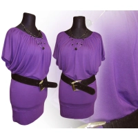 Sukienka Daniela z mocno marszczonym dekoltem - dla puszystej