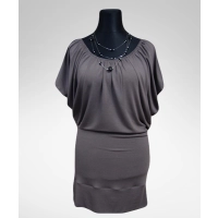 Sukienka Daniela - nietoperz z marszczonym dekoltem