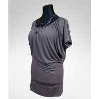 Sukienka Daniela - nietoperz z marszczonym dekoltem