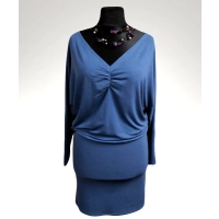 Sukienka Edith XXL nietoperz z dekoltem w szpic