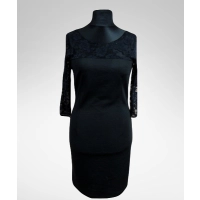 Sukienka Michelle - ołówkowa z czarną koronką