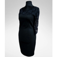 Sukienka Michelle - ołówkowa z czarną koronką