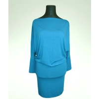 Sukienka Noemi z luźnym rękawem kimono i dekoltem łódka