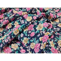 Duża sukienka plażowa - eleganckie PAREO XXL szyfon kolorowa łączka