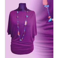 Tunika Nelly XXL kimono z marszczeniem na biodrach