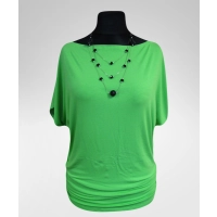 Tunika Nelly XXL kimono z marszczeniem na biodrach - pistacja