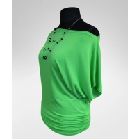 Tunika Nelly XXL kimono z marszczeniem na biodrach - pistacja