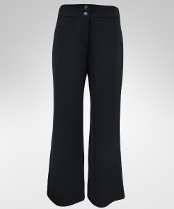 Eleganckie spodnie czarne z kantem - szerokie nogawki