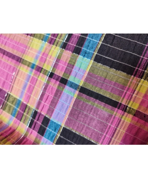 Tkanina bawełniana KRATKA ze srebrną niteczką KUPON 2,75x1,50