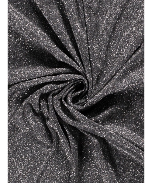 Elastyczna dzianina Jersey Brokat na sukienki - ciemne srebro