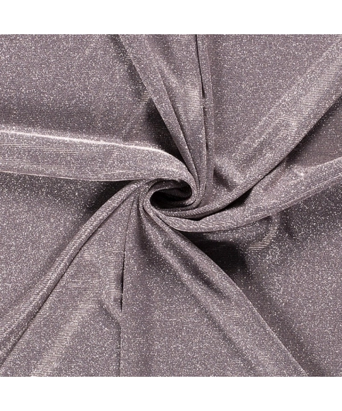 Elastyczna dzianina Jersey Brokat na sukienki - kolor brudny róż