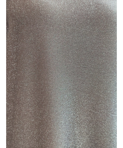 Wieczorowa tunika błyszcząca brokatem beżowa - luźny fason