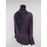 Bluzka Adelle - kimono z kwiatową koronką z tyłu