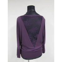 Bluzka Adelle - kimono z kwiatową koronką z tyłu