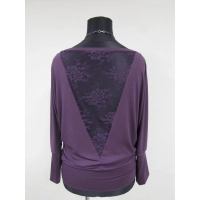 Bluzka Adelle - kimono z kwiatową koronką z tyłu